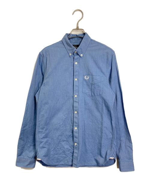 FRED PERRY（フレッドペリー）FRED PERRY (フレッドペリー) ボタンダウンシャツ　コットンシャツ ブルー サイズ:Sの古着・服飾アイテム