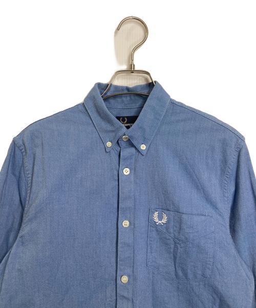 FRED PERRY（フレッドペリー）FRED PERRY (フレッドペリー) ボタンダウンシャツ　コットンシャツ ブルー サイズ:Sの古着・服飾アイテム