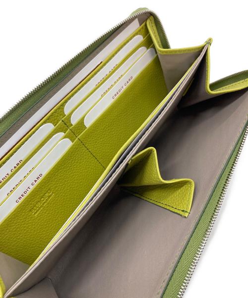 HIROFU（ヒロフ）HIROFU (ヒロフ) 【ピウメノ】長財布 レザー スリム ロング ウォレット 本革 グリーン サイズ:実寸参照の古着・服飾アイテム