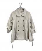 COCODEALココディール）の古着「スタンドカラーミドル丈トレンチコート　ショートコート」｜ベージュ