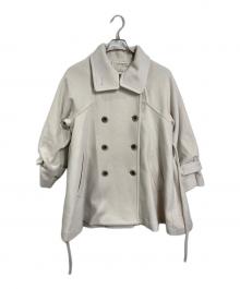 COCODEAL（ココディール）の古着「スタンドカラーミドル丈トレンチコート　ショートコート」｜ベージュ