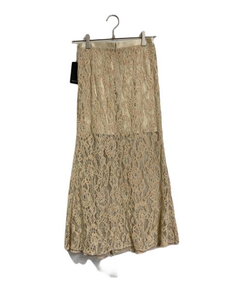 anuans（アニュアンス）anuans (アニュアンス) ベロアレースナロースカート イエロー サイズ:1 未使用品の古着・服飾アイテム