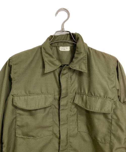 US ARMY（ユーエスアーミー）US ARMY (ユーエスアーミー) 【古着】SHIRT FLYERS/70’Sヘリクルーシャツ　71年製　GRIPPERジッパー　チンストラップ グリーン サイズ:MEDIUM-REGULARの古着・服飾アイテム