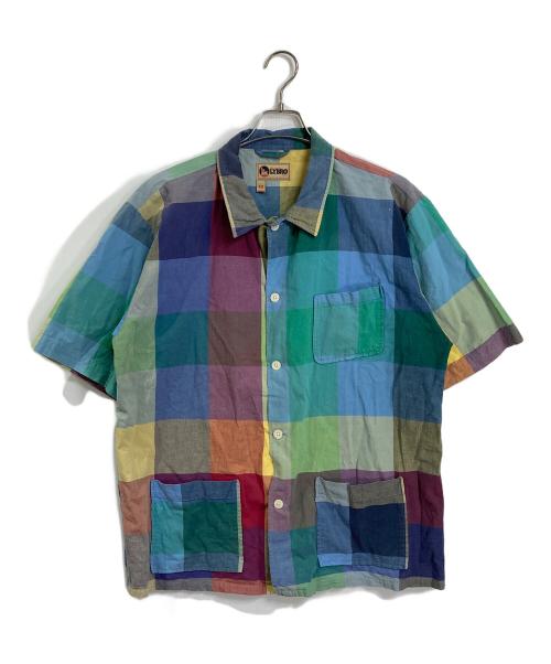 NIGEL CABOURN（ナイジェルケーボン）NIGEL CABOURN (ナイジェルケーボン) 半袖チェックシャツ　コットンシャツ マルチカラー サイズ:52の古着・服飾アイテム