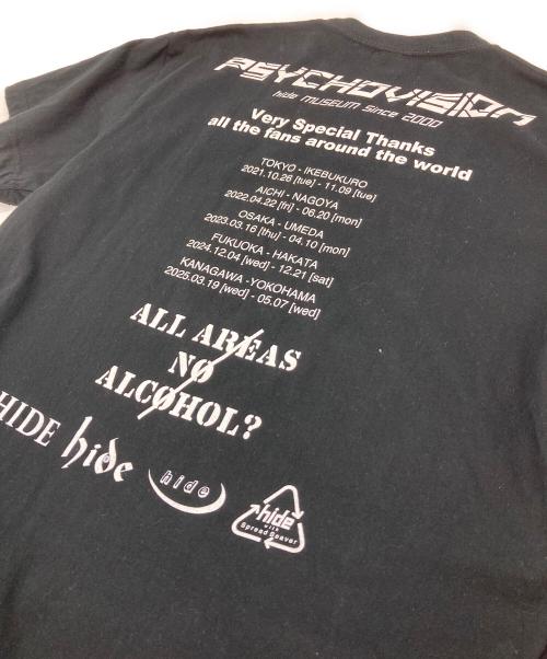 PSYCHO VISION（サイコビジョン）psycho vision (サイコビジョン) 【古着】アニメTシャツ hide MUSEUM Since 2000 横浜限定 ブラック サイズ:Lの古着・服飾アイテム