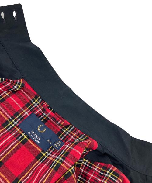 FRED PERRY（フレッドペリー）FRED PERRY (フレッドペリー) Reissues Made In England Harrington Jacket /裏地チェックハリントンジャケット ブラック サイズ:UK10の古着・服飾アイテム