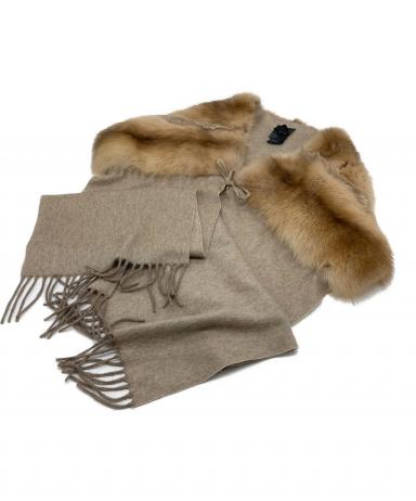 中古・古着通販】FENDI (フェンディ) カシミヤ×ミンクファーマフラー