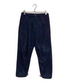 A.P.C.（アーペーセー）の古着「裾ドローコードコーデュロイパンツ」｜ネイビー