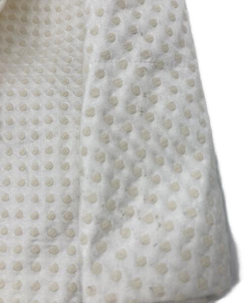 CADUNE（カデュネ）CADUNE (カデュネ) ドットジャガードスカート　水玉　ロングスカート アイボリー サイズ:36の古着・服飾アイテム