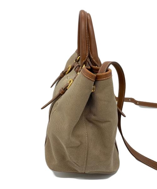 PRADA（プラダ）PRADA (プラダ) 2WAYショルダーバッグ　ハンドバッグ ベージュ×ブラウン サイズ:実寸参照の古着・服飾アイテム