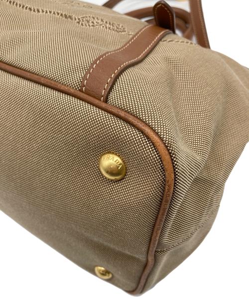 PRADA（プラダ）PRADA (プラダ) 2WAYショルダーバッグ　ハンドバッグ ベージュ×ブラウン サイズ:実寸参照の古着・服飾アイテム