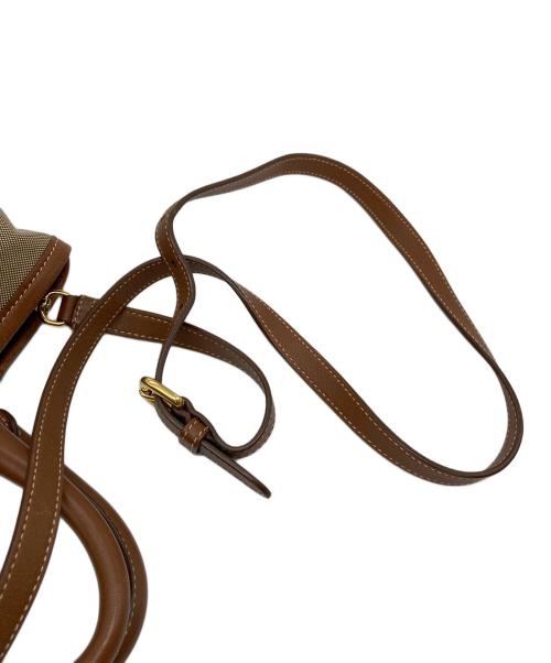 PRADA（プラダ）PRADA (プラダ) 2WAYショルダーバッグ　ハンドバッグ ベージュ×ブラウン サイズ:実寸参照の古着・服飾アイテム