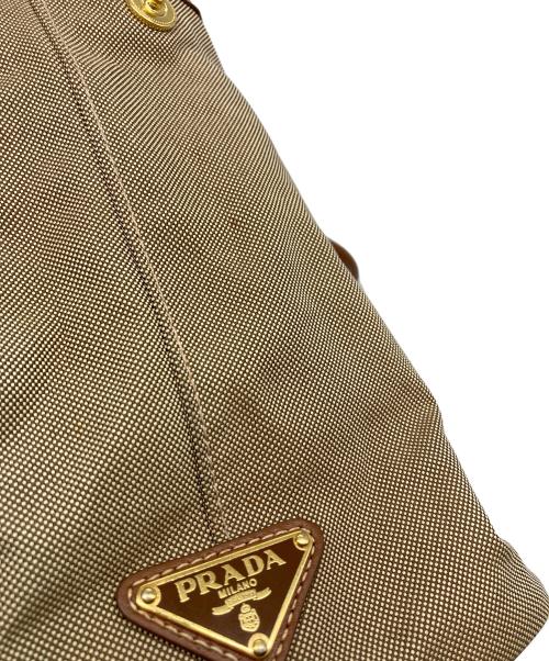 PRADA（プラダ）PRADA (プラダ) 2WAYショルダーバッグ　ハンドバッグ ベージュ×ブラウン サイズ:実寸参照の古着・服飾アイテム