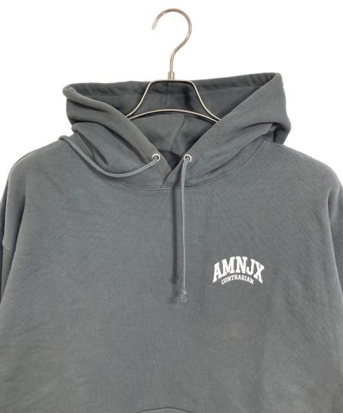 AMNJX（アマノジャク）AMNJX (アマノジャク) FRUIT OF THE LOOM (フルーツオブザルーム) Lotus Flower Hoodie グレー サイズ:XLの古着・服飾アイテム