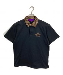 BlackEyePatch（ブラックアイパッチ）の古着「BEP TIMES LEOPARD COLLARED RUGBY SHIRT」｜ブラック