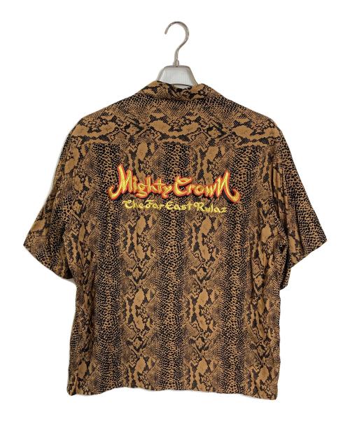 WACKO MARIA（ワコマリア）WACKO MARIA (ワコマリア) Mighty Crown (マイティークラウン) HAWAIIAN SHIRT TYPE-5 ブラウン×ブラック サイズ:Lの古着・服飾アイテム