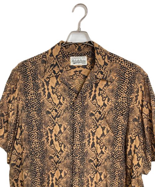 WACKO MARIA（ワコマリア）WACKO MARIA (ワコマリア) Mighty Crown (マイティークラウン) HAWAIIAN SHIRT TYPE-5 ブラウン×ブラック サイズ:Lの古着・服飾アイテム