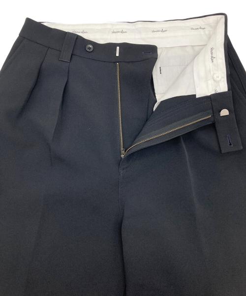 STEVEN ALAN（スティーブンアラン）STEVEN ALAN (スティーブンアラン) 13.5oz デニム インツープリーツ ドレス トラウザーズ ブラック サイズ:Mの古着・服飾アイテム