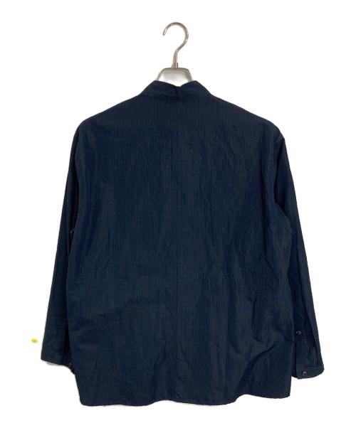 TOMORROW LAND（トゥモローランド）TOMORROW LAND (トゥモローランド) コットンリネンシルク ダブルブレスト シャツジャケット ネイビー サイズ:Mの古着・服飾アイテム