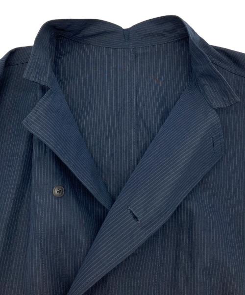 TOMORROW LAND（トゥモローランド）TOMORROW LAND (トゥモローランド) コットンリネンシルク ダブルブレスト シャツジャケット ネイビー サイズ:Mの古着・服飾アイテム