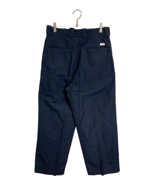 TOMORROW LAND（トゥモローランド）TOMORROW LAND (トゥモローランド) コットンリネンシルク ノープリーツ ワイドパンツ ネイビー サイズ:Sの古着・服飾アイテム