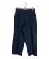 TOMORROW LAND（トゥモローランド）の古着「コットンリネンシルク ノープリーツ ワイドパンツ」｜ネイビー