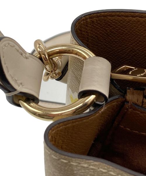 COACH（コーチ）COACH (コーチ) フラワープリントシグネチャー2WAYバッグ ベージュ サイズ:実寸参照の古着・服飾アイテム