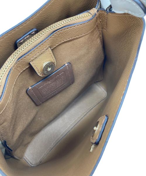 COACH（コーチ）COACH (コーチ) フラワープリントシグネチャー2WAYバッグ ベージュ サイズ:実寸参照の古着・服飾アイテム