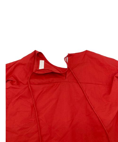 BALLSEY（ボールジィ）BALLSEY (ボールジィ) プロセスドコットン レイヤードライクワンピース レッド サイズ:34の古着・服飾アイテム