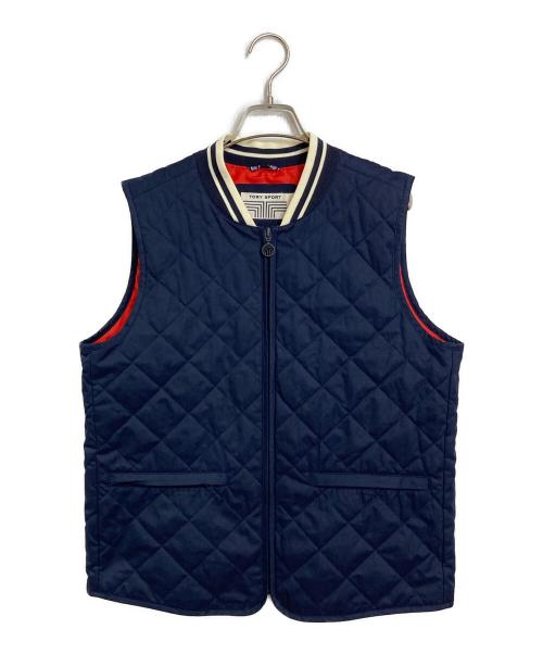 TORY BURCH（トリーバーチ）TORY BURCH (トリーバーチ) キルティングベスト　TORY SPORT ネイビー サイズ:Lの古着・服飾アイテム