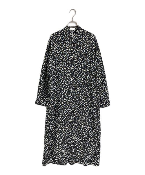 BALLSEY（ボールジィ）BALLSEY (ボールジィ) フローラルプリント ロングシャツワンピース ブラック サイズ:36 未使用品の古着・服飾アイテム