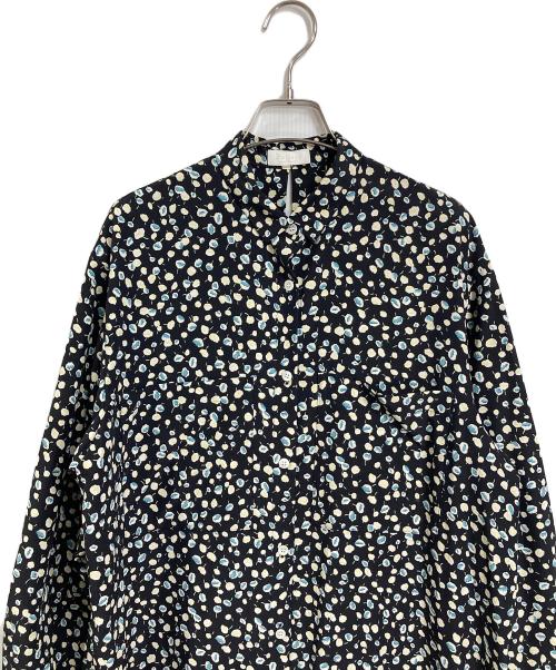 BALLSEY（ボールジィ）BALLSEY (ボールジィ) フローラルプリント ロングシャツワンピース ブラック サイズ:36 未使用品の古着・服飾アイテム