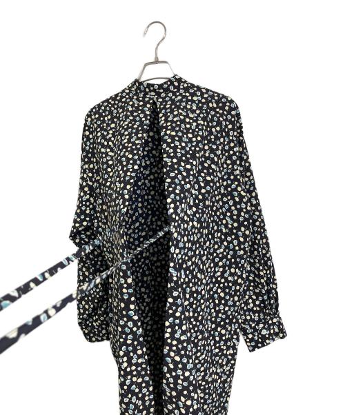 BALLSEY（ボールジィ）BALLSEY (ボールジィ) フローラルプリント ロングシャツワンピース ブラック サイズ:36 未使用品の古着・服飾アイテム