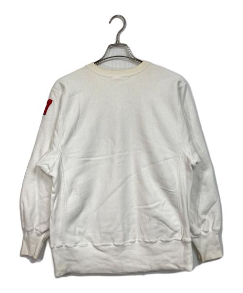 Champion（チャンピオン）Champion (チャンピオン) リバースウィーブスウェット　刺繍タグ ベージュ サイズ:Lの古着・服飾アイテム