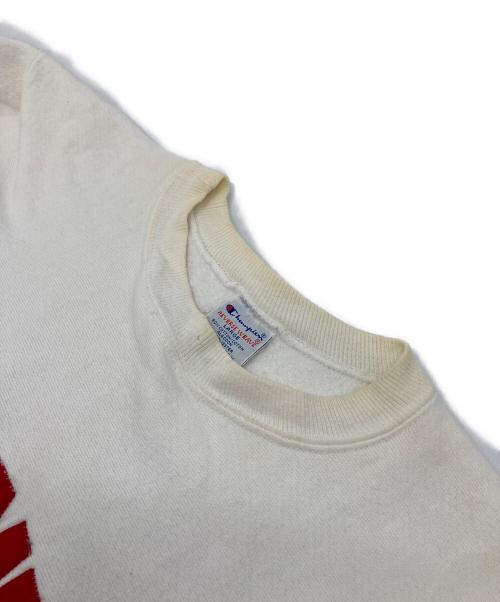 Champion（チャンピオン）Champion (チャンピオン) リバースウィーブスウェット　刺繍タグ ベージュ サイズ:Lの古着・服飾アイテム