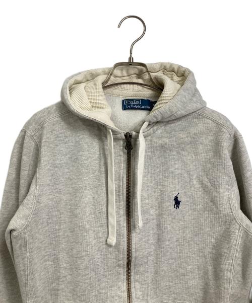 POLO RALPH LAUREN（ポロ・ラルフローレン）POLO RALPH LAUREN (ポロ・ラルフローレン) 裏サーマルジップパーカー グレー サイズ:Sの古着・服飾アイテム