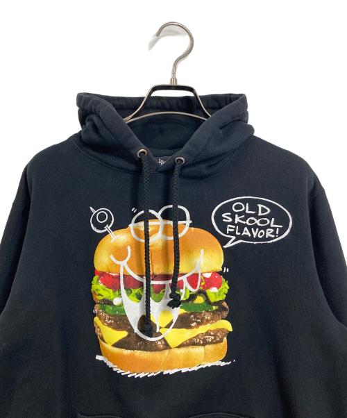 stussy（ステューシー）stussy (ステューシー) プルオーバーパーカー　グラフックパーカー　klyons ブラック サイズ:Mの古着・服飾アイテム