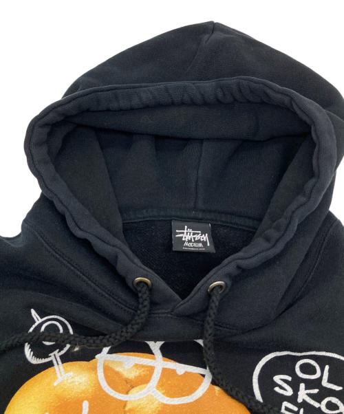 stussy（ステューシー）stussy (ステューシー) プルオーバーパーカー　グラフックパーカー　klyons ブラック サイズ:Mの古着・服飾アイテム