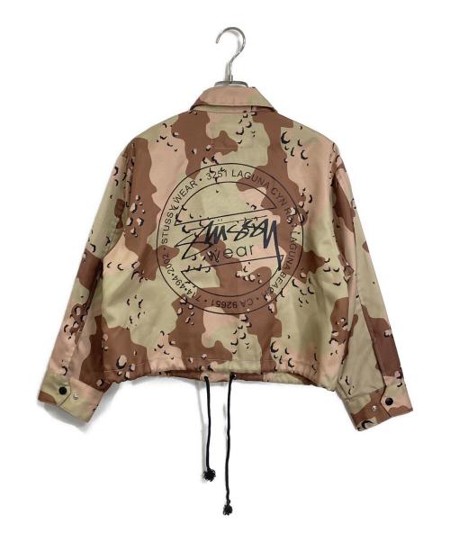 stussy（ステューシー）stussy (ステューシー) コーチジャケット　 ブラウン×グリーン サイズ:Sの古着・服飾アイテム