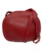 COACHコーチ）の古着「サークル型ショルダーバッグ　OLD COACH レザーバッグ」｜レッド