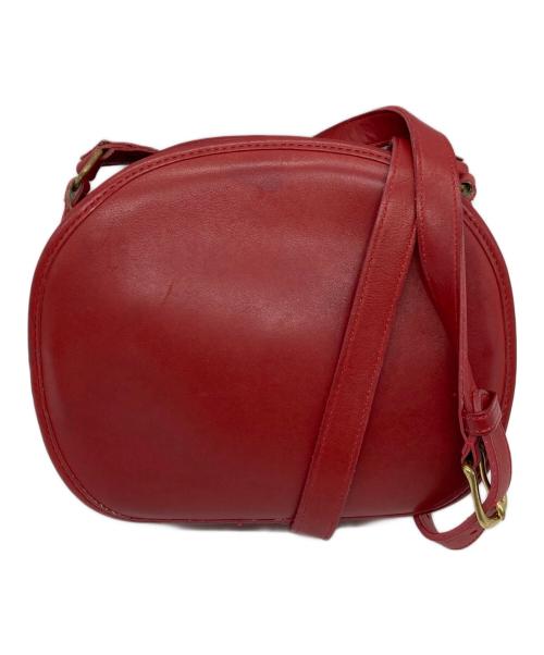 COACH（コーチ）COACH (コーチ) サークル型ショルダーバッグ　OLD COACH レザーバッグ レッド サイズ:実寸参照の古着・服飾アイテム