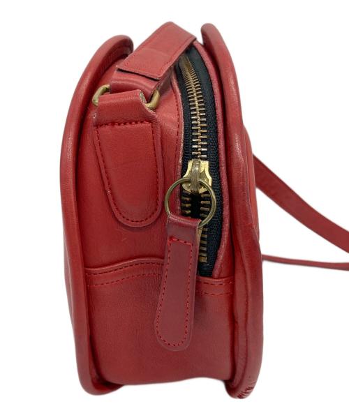 COACH（コーチ）COACH (コーチ) サークル型ショルダーバッグ　OLD COACH レザーバッグ レッド サイズ:実寸参照の古着・服飾アイテム