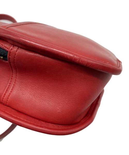 COACH（コーチ）COACH (コーチ) サークル型ショルダーバッグ　OLD COACH レザーバッグ レッド サイズ:実寸参照の古着・服飾アイテム