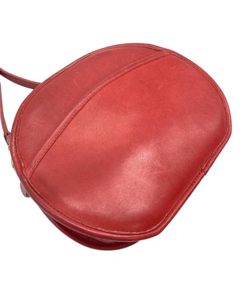 COACH（コーチ）COACH (コーチ) サークル型ショルダーバッグ　OLD COACH レザーバッグ レッド サイズ:実寸参照の古着・服飾アイテム