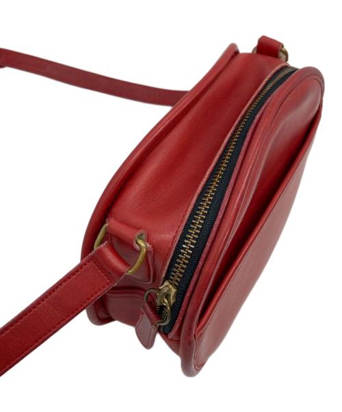 COACH（コーチ）COACH (コーチ) サークル型ショルダーバッグ　OLD COACH レザーバッグ レッド サイズ:実寸参照の古着・服飾アイテム