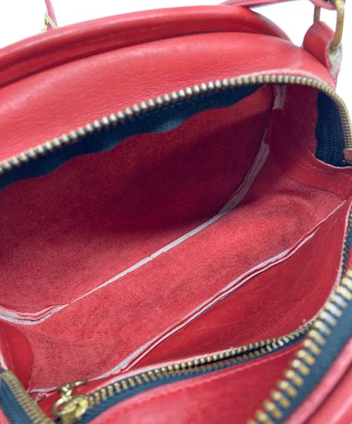 COACH（コーチ）COACH (コーチ) サークル型ショルダーバッグ　OLD COACH レザーバッグ レッド サイズ:実寸参照の古着・服飾アイテム