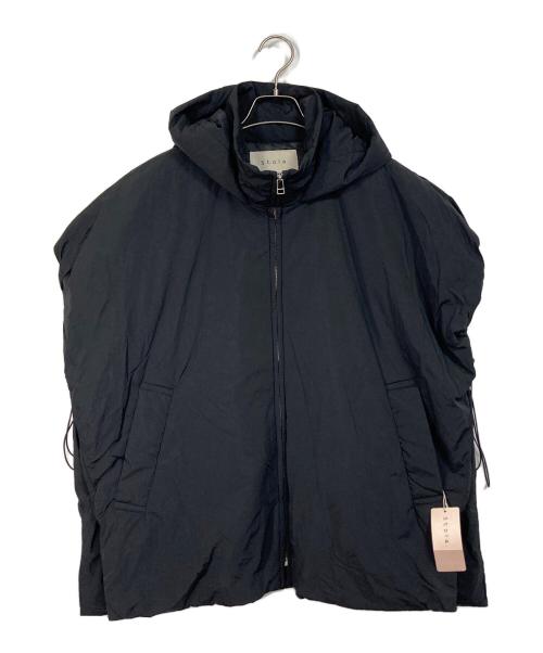stola.（ストラ）stola. (ストラ) 中綿入りフードポンチョ ブラック サイズ:38 未使用品の古着・服飾アイテム