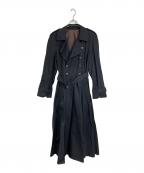 Jean Paul GAULTIER CLASSIQUEジャンポールゴルチエクラシック）の古着「ウールナイロン  トレンチコート　エポレットコート」｜ブラック