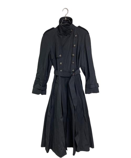 Jean Paul GAULTIER CLASSIQUE（ジャンポールゴルチエクラシック）Jean Paul GAULTIER CLASSIQUE (ジャンポールゴルチエクラシック) ウールナイロン  トレンチコート　エポレットコート ブラック サイズ:40の古着・服飾アイテム