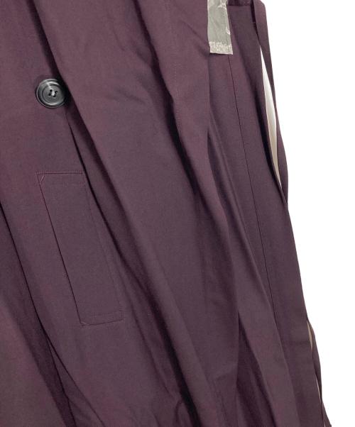 Jean Paul Gaultier FEMME（ジャンポールゴルチエ フェム）Jean Paul GAULTIER FEMME (ジャンポールゴルチエ フェム) ウールトレンチコート　ラグランコート　ロングコート　日本製 ボルドー サイズ:40の古着・服飾アイテム